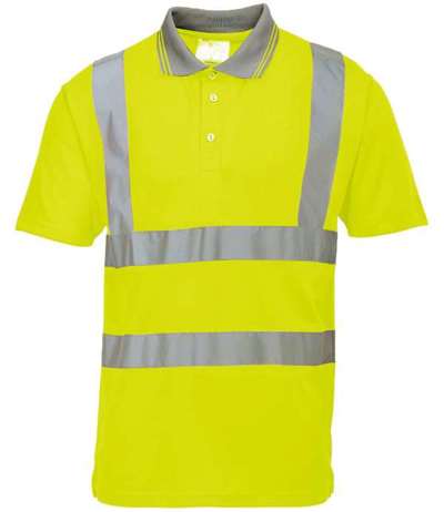 Hi vis short sleeved polo