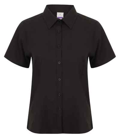 Henbury Ladies Short Sleeve Wicking Shirt