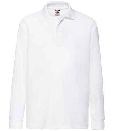 Fruit of the Loom Kids Long Sleeve Poly/Cotton Piqué Polo Shirt