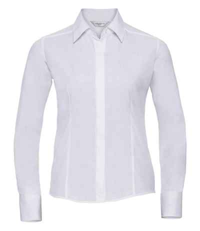 Russell Athletic Collection Ladies Long Sleeve Fitted Poplin Shirt
