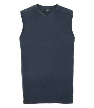 Russell Athletic Collection Sleeveless Cotton Acrylic V Neck Sweater