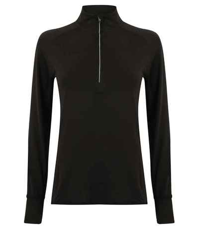 Tombo Ladies Long Sleeve Zip Neck Performance Top