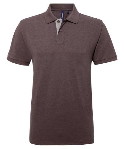 Mens Classic Fit Contrast Polo