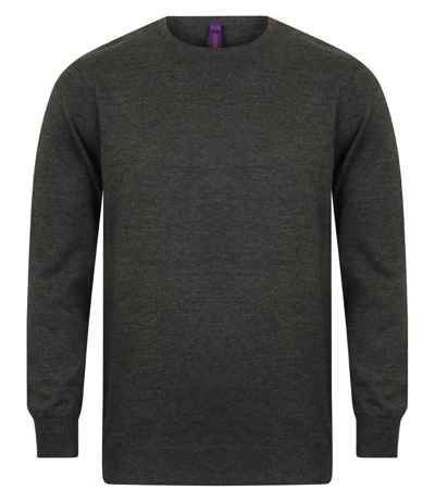 Henbury Lightweight Cotton Acrylic Crew Neck Sweater