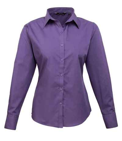 Premier Ladies Long Sleeve Poplin Blouse