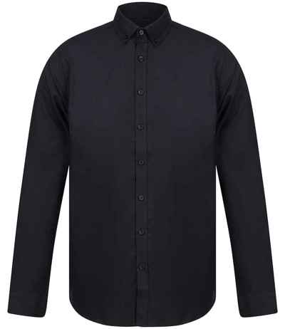 Henbury Modern Long Sleeve Slim Fit Oxford Shirt