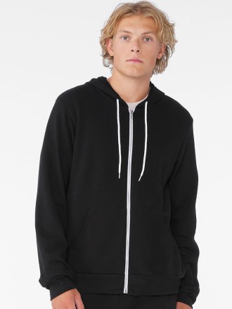CLEARANCE Unisex Zip Up Polycotton Fleece Hoodie