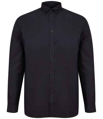Henbury Modern Long Sleeve Classic Fit Oxford Shirt