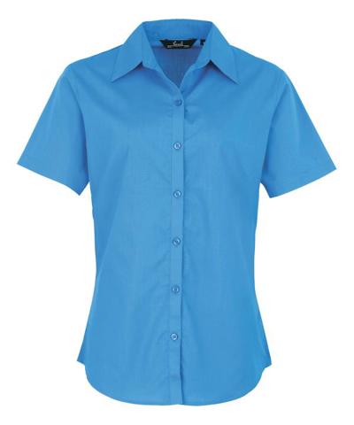 Women's Short Sleeve Poplin Blouse