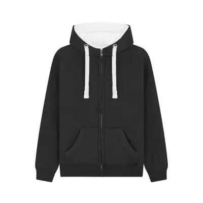 Sherpa Fleece Zip Hoodie