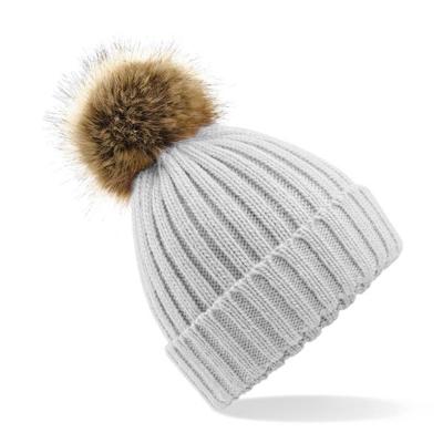 Fur Pom Pom Chunky Beanie