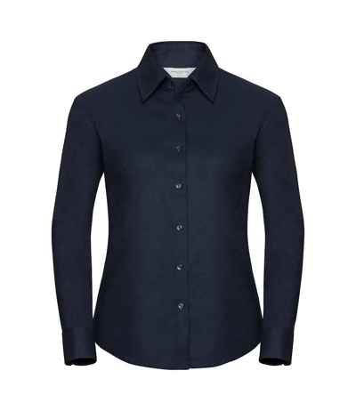Russell Athletic Collection Ladies Long Sleeve Easy Care Oxford Shirt