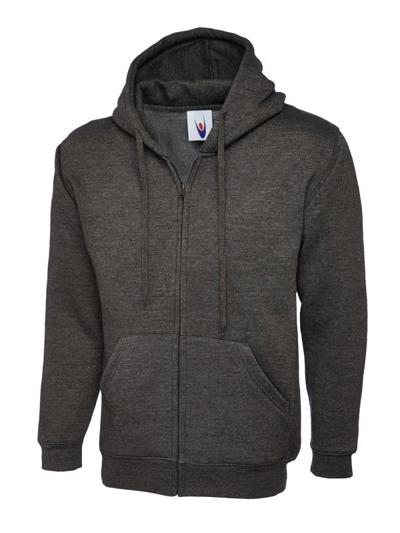 Adults Classic Fill Zip Hooded Sweatshirt