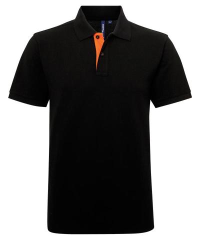 Mens Classic Fit Contrast Polo