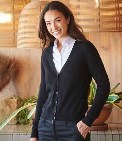 Henbury Ladies Lightweight V Neck Cardigan