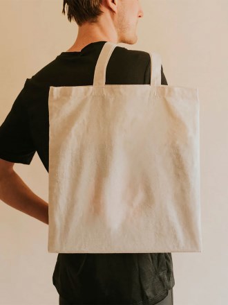 Basic Cotton Shopper Tote Bag