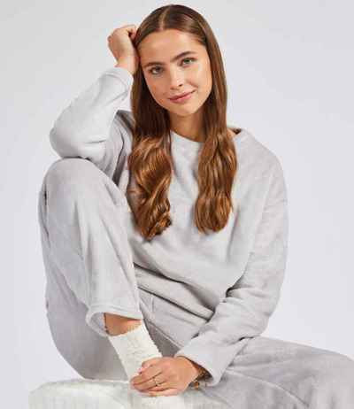 Brand Lab Ladies Plush Fleece Crew Neck Sweatshirt