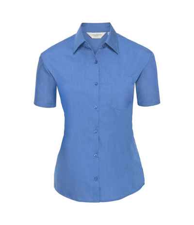 Russell Athletic Collection Ladies Short Sleeve Easy Care Poplin Shirt