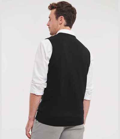 Russell Athletic Collection Sleeveless Cotton Acrylic V Neck Sweater