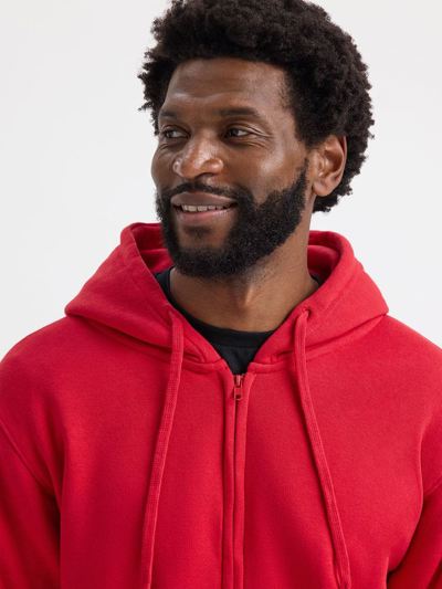 Adults Classic Fill Zip Hooded Sweatshirt