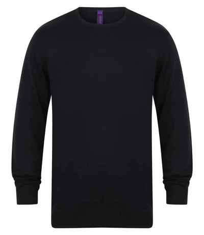 Henbury Lightweight Cotton Acrylic Crew Neck Sweater