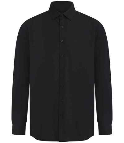 Henbury Long Sleeved Cotton Feel Coolplus® Shirt
