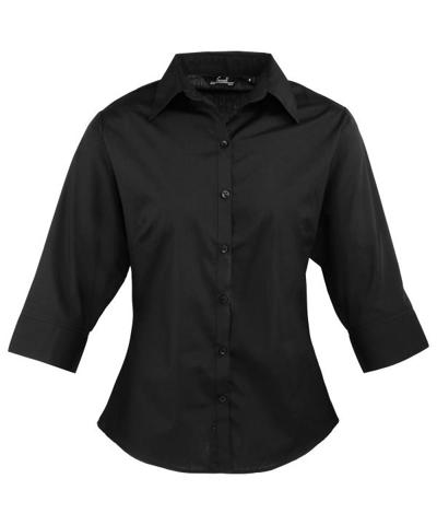 Women's ¾ Sleeve Poplin Blouse