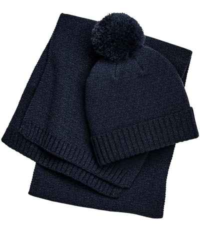 Beechfield Knitted Scarf and Beanie Gift Set