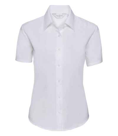 Russell Athletic Collection Ladies Short Sleeve Easy Care Oxford Shirt