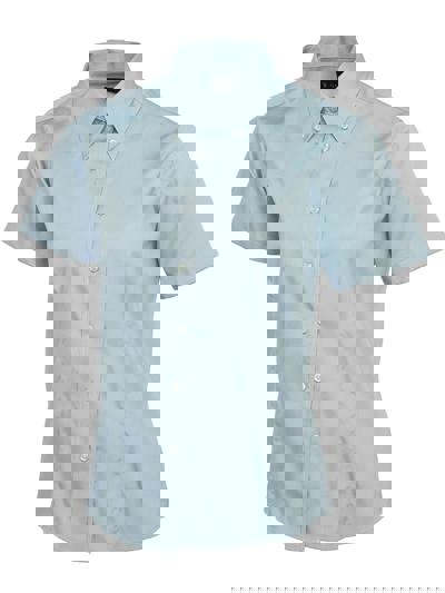 Ladies Pinpoint Oxford Half Sleeve Shirt