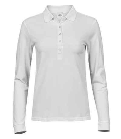 Tee Jays Ladies Luxury Stretch Long Sleeve Polo Shirt