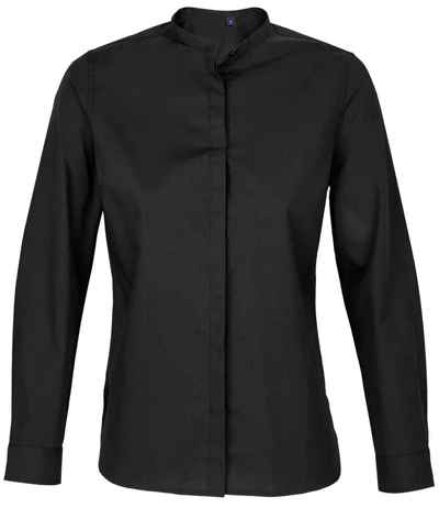 NEOBLU Ladies Bart Mao Collar Long Sleeve Poplin Shirt