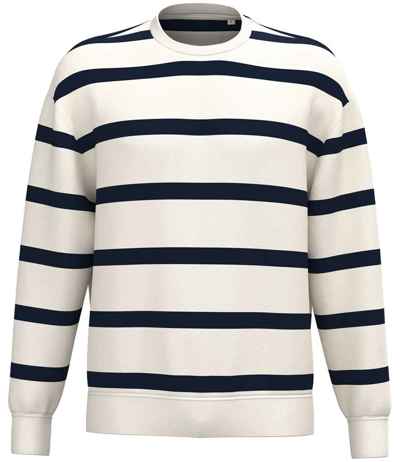 Native Spirit Unisex Striped Crew Neck Sweatshirt