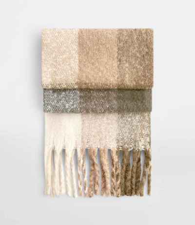 Beechfield Fluffy Check Scarf