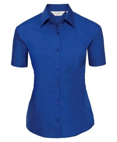 Ladies' Short Sleeve Polycotton Easy Care Poplin Shirt