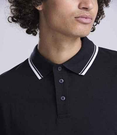 AWDis Long Sleeve Tipped 100 Polo Shirt