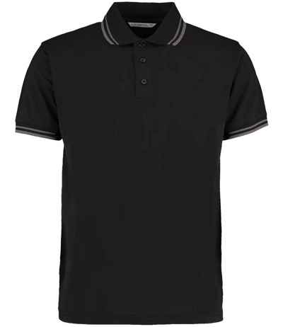 Kustom Kit Contrast Tipped Poly/Cotton Piqué Polo Shirt