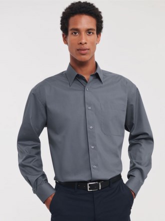 Men's Long Sleeve Easy Care Poplin Shirt