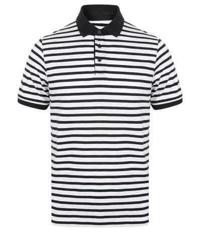 Front Row Striped Jersey Polo Shirt