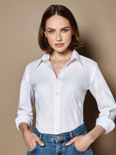Women's Workplace Oxford Blouse Long Sleeved