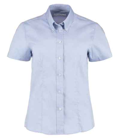Kustom Kit Ladies Premium Short Sleeve Tailored Oxford Shirt