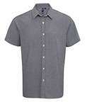 Microcheck (Gingham) Short Sleeve Cotton Shirt
