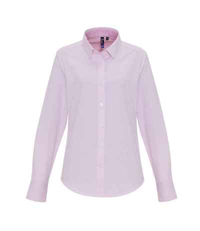Premier Ladies Long Sleeve Striped Oxford Shirt