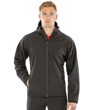 Result Recycled Three Layer Printable Hooded Soft Shell Jacket
