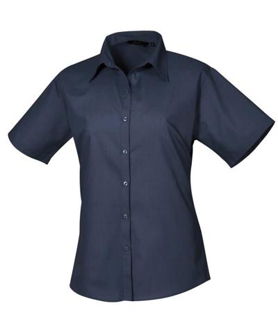 Women's Short Sleeve Poplin Blouse