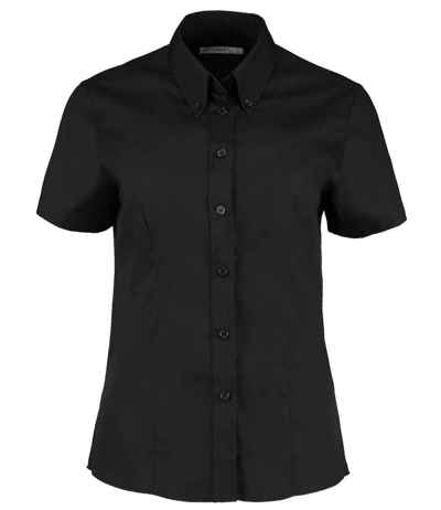 Kustom Kit Ladies Premium Short Sleeve Tailored Oxford Shirt