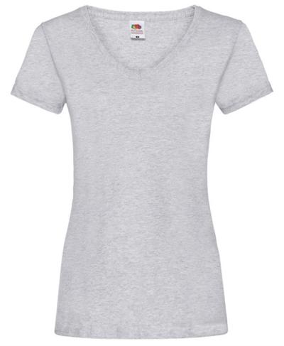 Lady Fit Valueweight V Neck T Shirt