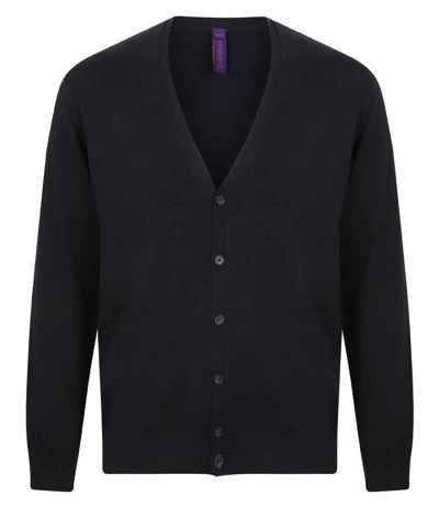 Henbury Lightweight Cotton Acrylic V Neck Cardigan
