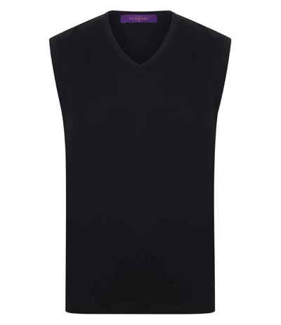 Henbury Lightweight Sleeveless Cotton Acrylic V Neck Sweater