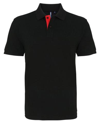 Mens Classic Fit Contrast Polo